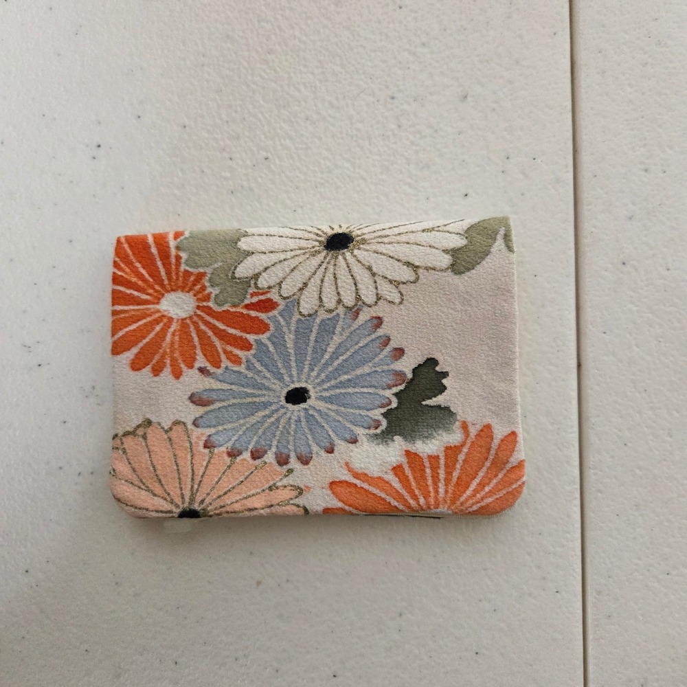 Sheila Davlin Vintage Silk Floral Card Holder Wallet Villa Roma Honolulu Hawaii